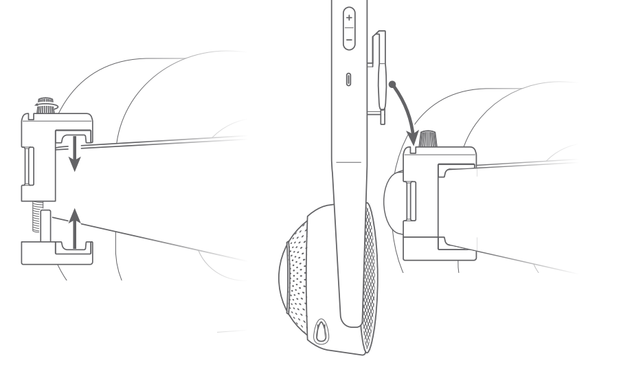 Закрепление гарнитуры VR Ears на шлеме