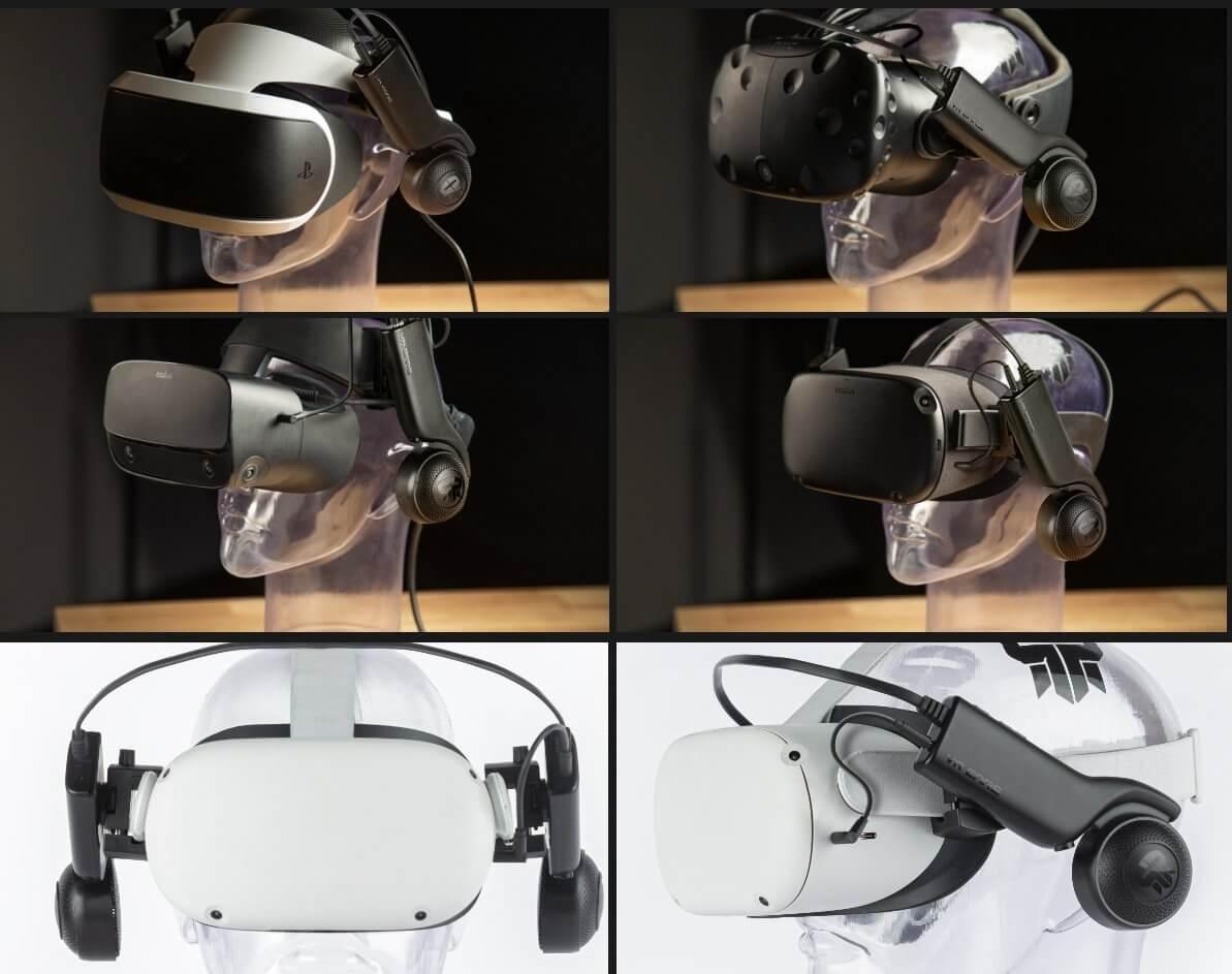 крепления наушников VR Ears на VR шлемах